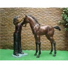 Girl with foal
