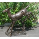 Leaping deer