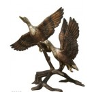 Two flying ducks