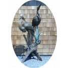 Two herons on a log