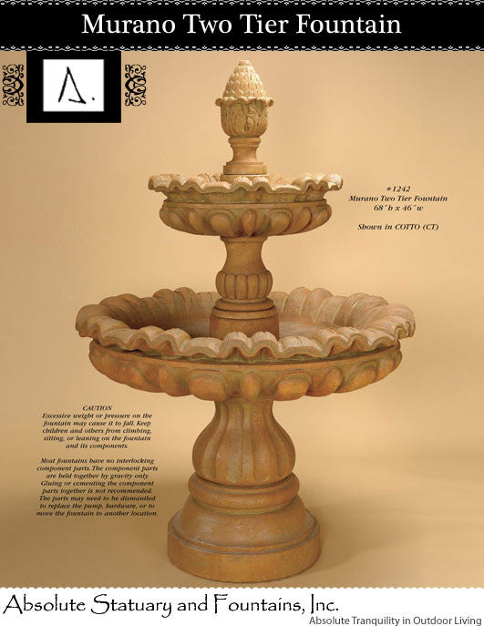Murano Two Tier Fountain