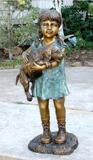 "Can I keep him?" Girl holding dog