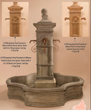 Aquitaine Pond Fountain w/ Rustic iron spouts