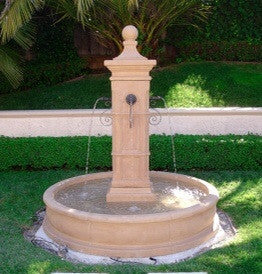 Aquitaine Pond Fountain w/ Rustic iron spouts